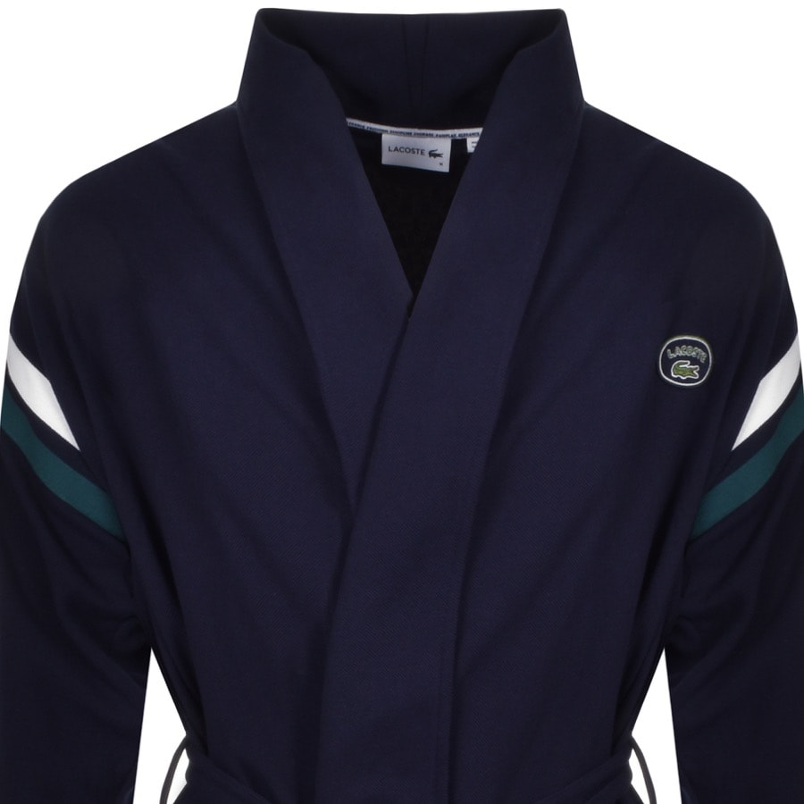 Alternative Image for ProductLacoste Logo Dressing Gown Bath Robe Navy2